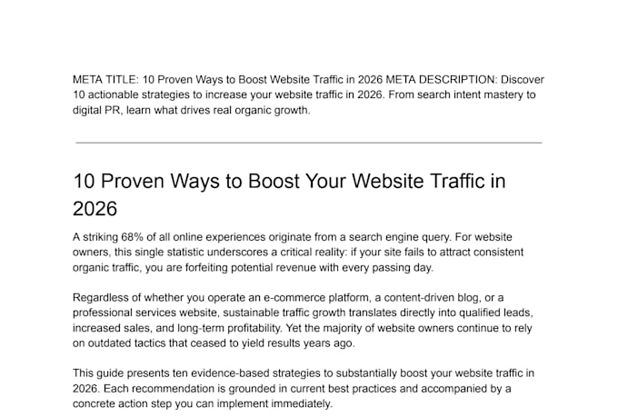 write SEO blog posts and articles that rank on google